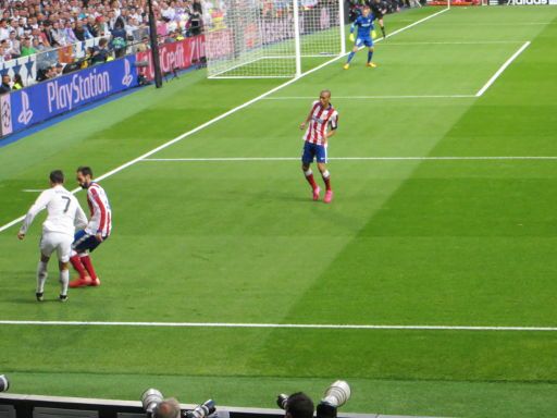 Real Madrid gegen Atlético de Madrid April 2015 UEFA Champions League®, Cristiano Ronaldo auf dem Spielfeld