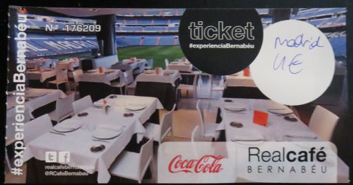 Realcafé Bernabéu, Madrid, Spanien, 4,– € ticket