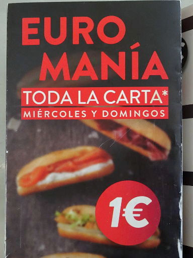 Madrid, Spanien, 100 Montaditos®, Euromanía Aktion im Sommer 2019