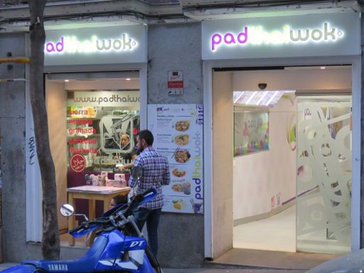 Madrid, Spanien, padthaiwok® Thai Noodles Bar, Außenansicht padthaiwok® in der Calle Corredera Baja de San Pablo 41, 28004 Madrid (2019 geschlossen)