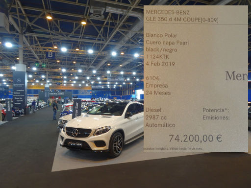 XXIII Salón del Vehículo de Ocasión y Semínuevo 2019, Madrid, Spanien, Halle 1 mit Mercedes-Benz und Smart