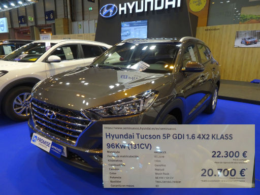 XXIII Salón del Vehículo de Ocasión y Semínuevo 2019, Madrid, Spanien, Halle 4 Hyundai Tucson