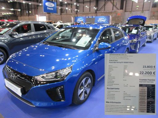 24. Salón del Vehículo de Ocasión y Semínuevo 2021, Madrid, Spanien, Hyundai Klass Ioniq Elektrofahrzeug