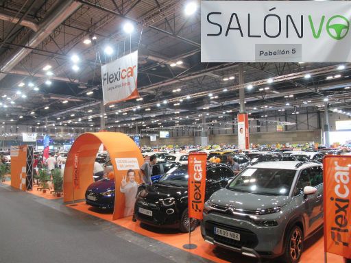 Salón del Vehículo de Ocasión y Seminuevo 2025, Madrid, Spanien, Halle 5 mit Flexicar, car10, Dursan, ocasionplus und weiteren Autohändlern