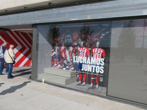 Stadion Wanda® Metropolitano, Madrid, Spanien, Fanartikelgeschäft Eingang Außenbereich