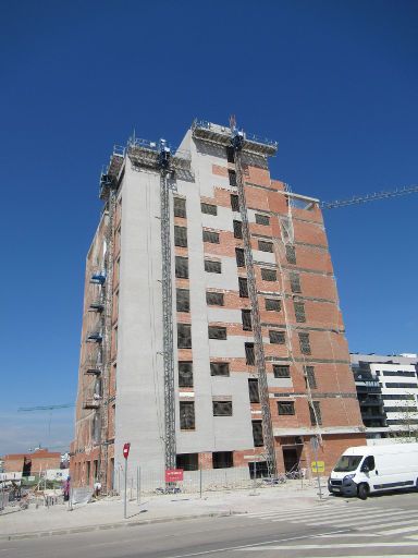 Stadtteil El Cañaveral, Madrid, Spanien, klassische Bauweise Mauerwerk mit Putz