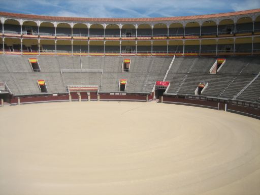 Stierkampfarena Plaza de Toros de las Ventas, Madrid, Spanien, Blick auf die Arena