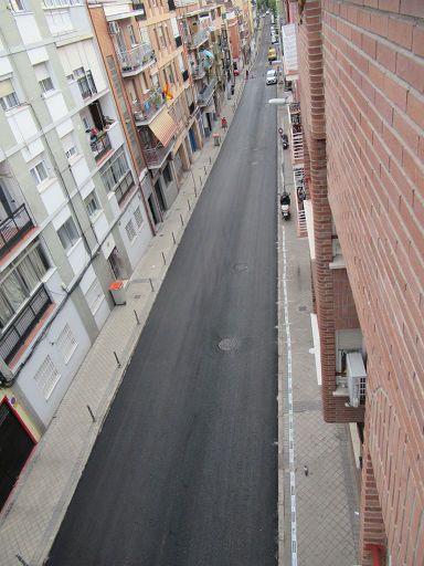 Strassenbau, Madrid, Spanien, neue Fahrbahn ohne Markierungen