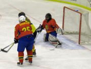 IIHF Ice Hockey Women’s World Championship Division II Group B, Valdemoro, Madrid, Spanien, Spiel Rumünien gegen Spanien