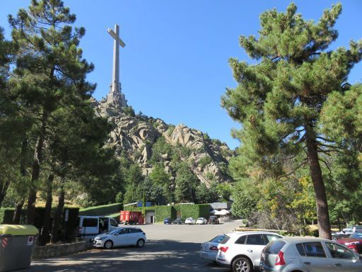 Valle de los Caídos, Madrid, Spanien, Parkplatz