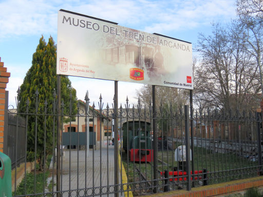 El Tren de Arganda, Madrid, Spanien, Museo del Tren de Arganda Außenansicht