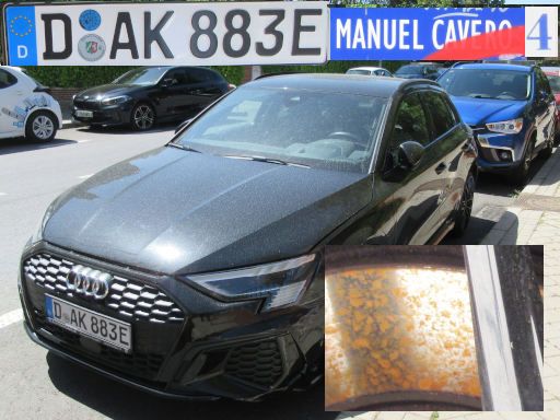 Vehículos abandonados, verlassene Fahrzeuge, Madrid, Spanien, Audi, Kennzeichen Deutschland D AK 883 E, unbekannte Erstzulassung, Calle Manuel Cavero 4, 28027 Madrid im April 2026