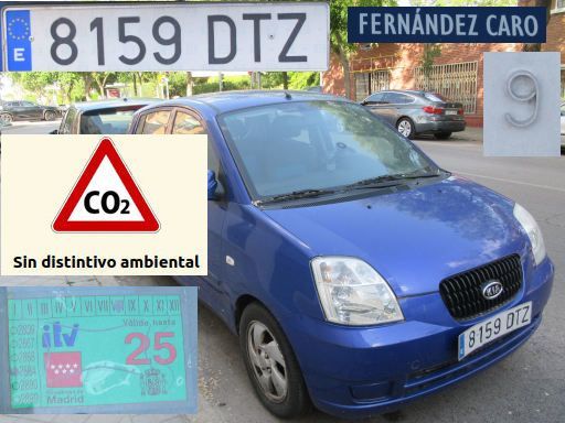Vehículos abandonados, verlassene Fahrzeuge, Madrid, Spanien, Kia Picanto EX CRDI, Kennzeichen 8159 DTZ, Erstzulassung Januar 2005, Calle Fernandez Caro 9, 28027 Madrid im April 2026