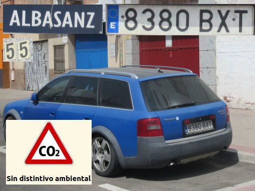 Vehículos abandonados, verlassene Fahrzeuge, Madrid, Spanien, Audi A6 allroad 2.5 TDI, Kennzeichen 8380 BXT, Erstzulassung Juli 2002, Calle Albasanz 55, 28037 Madrid im August 2025