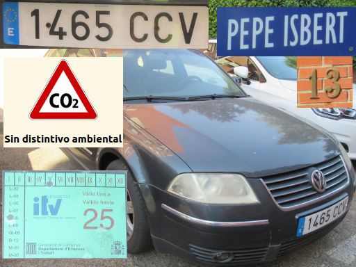 Vehículos abandonados, verlassene Fahrzeuge, Madrid, Spanien, Volkswagen Passat TDI, Kennzeichen 1465 CCV, Erstzulassung Dezember 2002, Calle Pepe Isbert 13, 28017 Madrid im August 2025