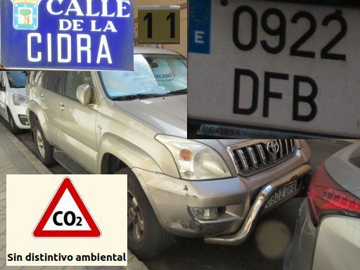 Vehículos abandonados, verlassene Fahrzeuge, Madrid, Spanien, Toyota Land Cruiser, Kennzeichen 0922 DFB, Erstzulassung Dezember 2004, Calle Cidra 11, 28027 Madrid im August 2025
