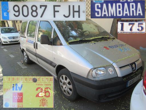 Veh&iacute;culos abandonados, verlassene Fahrzeuge, Madrid, Spanien, Peugeot Expert HDI, Kennzeichen 9087 FJH, Erstzulassung Dezember 2006, Calle Sambara 175, 28027 Madrid im August 2026