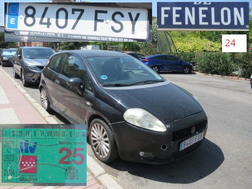 Veh&iacute;culos abandonados, verlassene Fahrzeuge, Madrid, Spanien, Fiat Punto, Kennzeichen 8407 FSY, Erstzulassung Juli 2007, Calle Fenelon 24, 28022 Madrid im August 2026