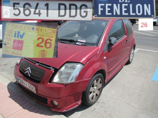 Veh&iacute;culos abandonados, verlassene Fahrzeuge, Madrid, Spanien, Citro&euml;n C2, Kennzeichen 5641 DDG, Erstzulassung Dezember 2004, Calle Fenelon 26, 28022 Madrid im August 2026