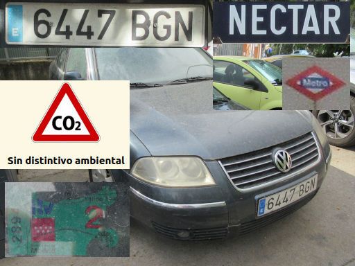 Veh&iacute;culos abandonados, verlassene Fahrzeuge, Madrid, Spanien, Volkswagen Passat TDI, Kennzeichen 6447 BGN, Erstzulassung M&auml;rz 2001, Calle Nectar beim Metro Betriebshof, 28022 Madrid im August 2026