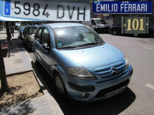 Veh&iacute;culos abandonados, verlassene Fahrzeuge, Madrid, Spanien, Citro&euml;n C3, Kennzeichen 5984 DVH, Erstzulassung Januar 2005, Calle Emilio Ferrari 101, 28017 Madrid im August 2026