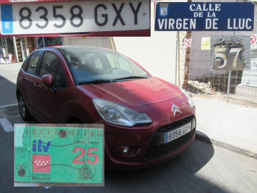 Veh&iacute;culos abandonados, verlassene Fahrzeuge, Madrid, Spanien, Citro&euml;n C3, Kennzeichen 8358 GXY, Erstzulassung Juli 2010, Calle Virgen de Lluc 57, 28027 Madrid im August 2026