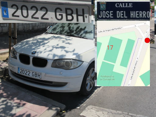 Veh&iacute;culos abandonados, verlassene Fahrzeuge, Madrid, Spanien, BMW 1er Serie, Kennzeichen 2022 GBH, Erstzulassung Februar 2008, Calle Jose del Hierro 17 Kreuzung Calle Virgen del Portillo, 28027 Madrid im August 2026