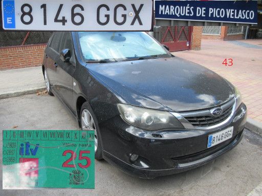 Veh&iacute;culos abandonados, verlassene Fahrzeuge, Madrid, Spanien, Subaru Impresa, Kennzeichen 8146 GGX, Erstzulassung August 2008, Calle Marques de Pico Velasco 43, 28027 Madrid im August 2026