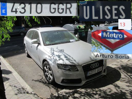 Veh&iacute;culos abandonados, verlassene Fahrzeuge, Madrid, Spanien, Audi A4 2.0 TDI, Kennzeichen 4310 GGR, Erstzulassung Juli 2008, Calle Ulises 13, 28043 Madrid im August 2026
