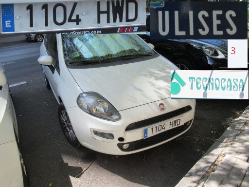 Veh&iacute;culos abandonados, verlassene Fahrzeuge, Madrid, Spanien, Fiat Punto, Kennzeichen 1104 HWD, Erstzulassung Mai 2014, Calle Ulises 3, 28043 Madrid im August 2026