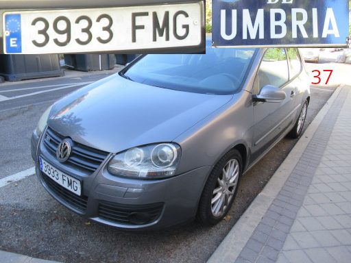 Veh&iacute;culos abandonados, verlassene Fahrzeuge, Madrid, Spanien, Volkswagen Golf GT, Kennzeichen 3933 FMG, Erstzulassung M&auml;rz 2007, Calle Umbria 37, 28043 Madrid im August 2026