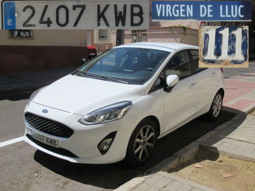 Veh&iacute;culos abandonados, verlassene Fahrzeuge, Madrid, Spanien, Ford Fiesta, Kennzeichen 2407 KWB, Erstzulassung April 2019, Calle Virgen de Lluc 111, 28027 Madrid im August 2026