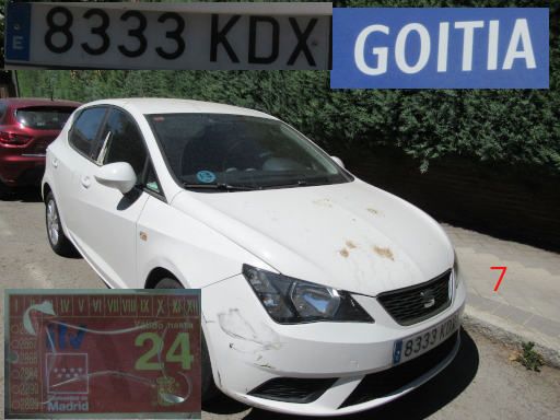 Veh&iacute;culos abandonados, verlassene Fahrzeuge, Madrid, Spanien, Seat Ibiza, Kennzeichen 8333 KDX, Erstzulassung November 2017, Calle Goitia 7, 28027 Madrid im August 2026