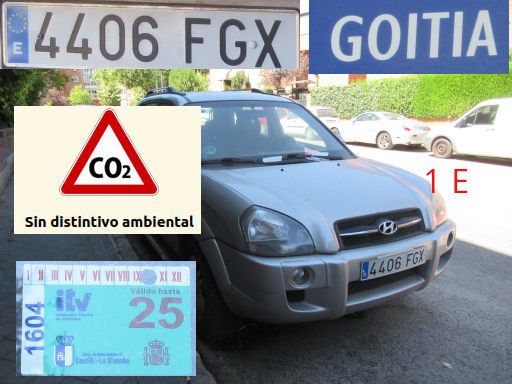 Veh&iacute;culos abandonados, verlassene Fahrzeuge, Madrid, Spanien, Hyundai Tucson CRDi, Kennzeichen 4406 FGX, Erstzulassung Oktober 2006, Calle Goitia 1 E, 28027 Madrid im August 2026
