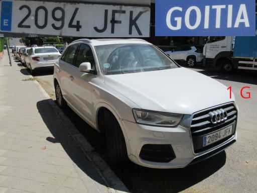 Veh&iacute;culos abandonados, verlassene Fahrzeuge, Madrid, Spanien, Audi Q3 TDI quattro, Kennzeichen 2094 JFK, Erstzulassung Mai 2013, Calle Goitia 1 G, 28027 Madrid im August 2026