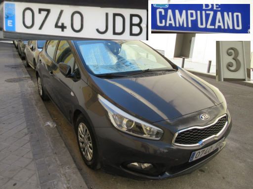 Veh&iacute;culos abandonados, verlassene Fahrzeuge, Madrid, Spanien, Kia Ceed, Kennzeichen 0740 JDB, Erstzulassung M&auml;rz 2015, Calle Campuzano 3, 28017 Madrid im August 2026