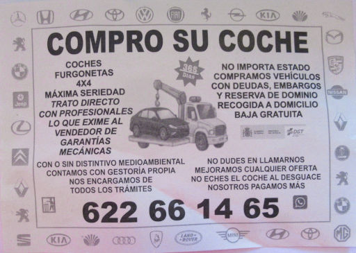Veh&iacute;culos abandonados, verlassene Fahrzeuge, Madrid, Spanien, K&auml;rtchenh&auml;ndler ohne Namen +34 622 66 14 65 im August 2026