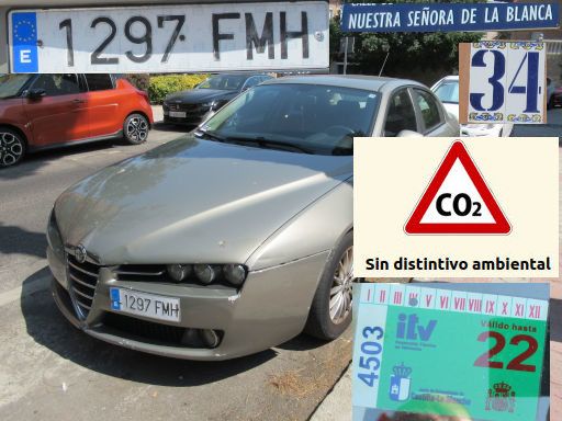 Veh&iacute;culos abandonados, verlassene Fahrzeuge, Madrid, Spanien, Alfa Romeo 159 1.9 JTD M, Kennzeichen 1297 FMH, Erstzulassung M&auml;rz 2007, Calle Nuestra Se&ntilde;ora de la Blanca 34, 28022 Madrid im August 2026