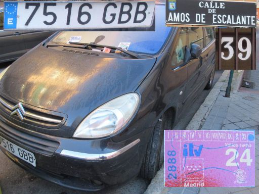 Veh&iacute;culos abandonados, verlassene Fahrzeuge, Madrid, Spanien, Citroen Xsara, Kennzeichen 7516 GBB, Erstzulassung Februar 2008, Calle Amos de Escalante 39, 28021 Madrid im Dezember 2025