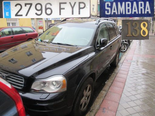Veh&iacute;culos abandonados, verlassene Fahrzeuge, Madrid, Spanien, Volvo XC 90 AWD, Kennzeichen 2796 FYP, Erstzulassung Dezember 2007, Calle Sambara 138, 28027 Madrid im Februar 2026