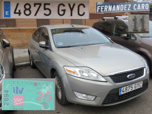 Veh&iacute;culos abandonados, verlassene Fahrzeuge, Madrid, Spanien, Ford Mondeo, Kennzeichen 4875 GYC, Erstzulassung Juli 2010, Calle Fernandez Caro 11, 28027 Madrid im Februar 2026