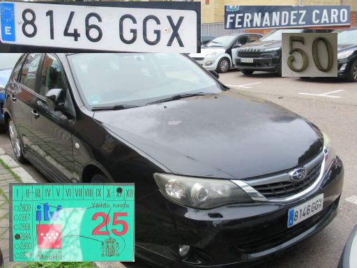 Veh&iacute;culos abandonados, verlassene Fahrzeuge, Madrid, Spanien, Subaru, Kennzeichen 8146 GGX, Erstzulassung August 2008, Calle Fernandez Caro 50, 28027 Madrid im Februar 2026