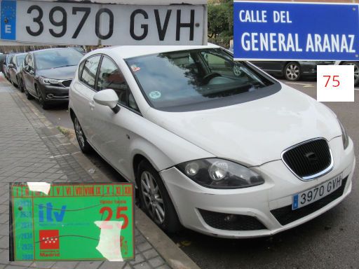 Veh&iacute;culos abandonados, verlassene Fahrzeuge, Madrid, Spanien, Seat Leon, Kennzeichen 3970 GVH, Erstzulassung M&auml;rz 2010, Calle General Aranaz 75, 28027 Madrid im Februar 2026