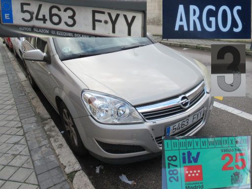 Veh&iacute;culos abandonados, verlassene Fahrzeuge, Madrid, Spanien, Opel Astra 1.7 CDTI, Kennzeichen 5463 FYY, Erstzulassung Januar 2008, Calle Argos 3, 28037 Madrid im Februar 2026