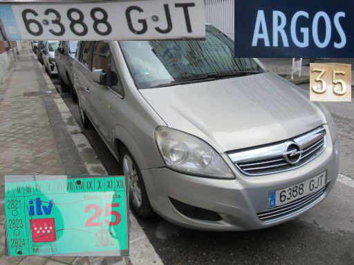 Veh&iacute;culos abandonados, verlassene Fahrzeuge, Madrid, Spanien, Opel Zafira 1.9 CDTI, Kennzeichen 6388 GJT, Erstzulassung November 2008, Calle Argos 35, 28037 Madrid im Februar 2026