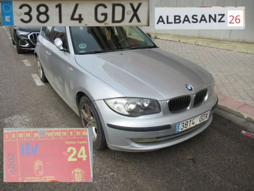 Veh&iacute;culos abandonados, verlassene Fahrzeuge, Madrid, Spanien, BMW 118d, Kennzeichen 3814 GDX, Erstzulassung Mai 2008, Calle Albasanz 26, 28037 Madrid im Februar 2026