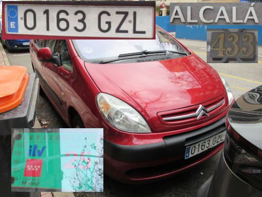 Veh&iacute;culos abandonados, verlassene Fahrzeuge, Madrid, Spanien, Citro&euml;n Xsara, Kennzeichen 0163 GZL, Erstzulassung November 2010, Calle Alcala 433, 28027 Madrid im Februar 2026