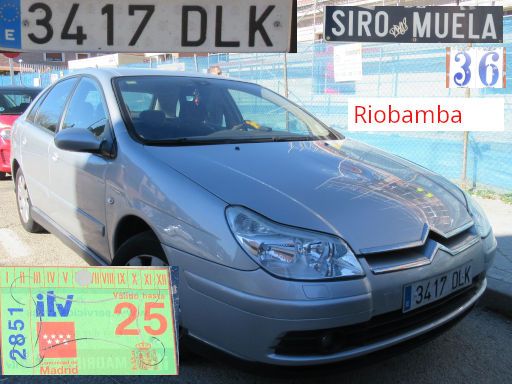 Veh&iacute;culos abandonados, verlassene Fahrzeuge, Madrid, Spanien, Citro&euml;n C5, Kennzeichen 3417 DLK, Erstzulassung Januar 2005, Calle Siro Muela 36, 28027 Madrid im Februar 2026