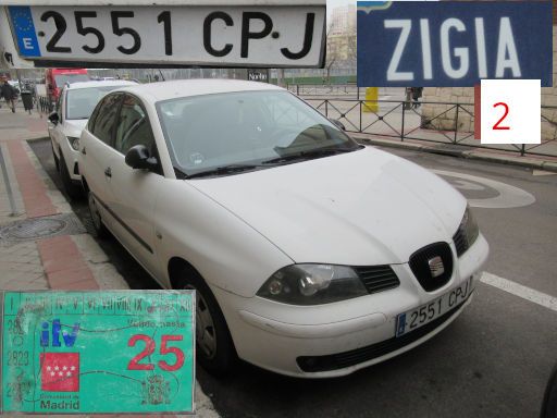 Veh&iacute;culos abandonados, verlassene Fahrzeuge, Madrid, Spanien, Seat Ibiza, Kennzeichen 2551 CPJ, Erstzulassung Dezember 2003, Calle Zigia 2, 28027 Madrid im Januar 2026