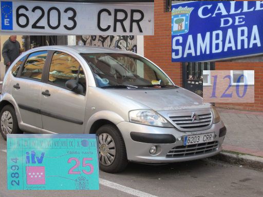 Veh&iacute;culos abandonados, verlassene Fahrzeuge, Madrid, Spanien, Citro&euml;n C3, Kennzeichen 6203 CRR, Erstzulassung Januar 2004, Calle Sambara 120, 28027 Madrid im Januar 2026